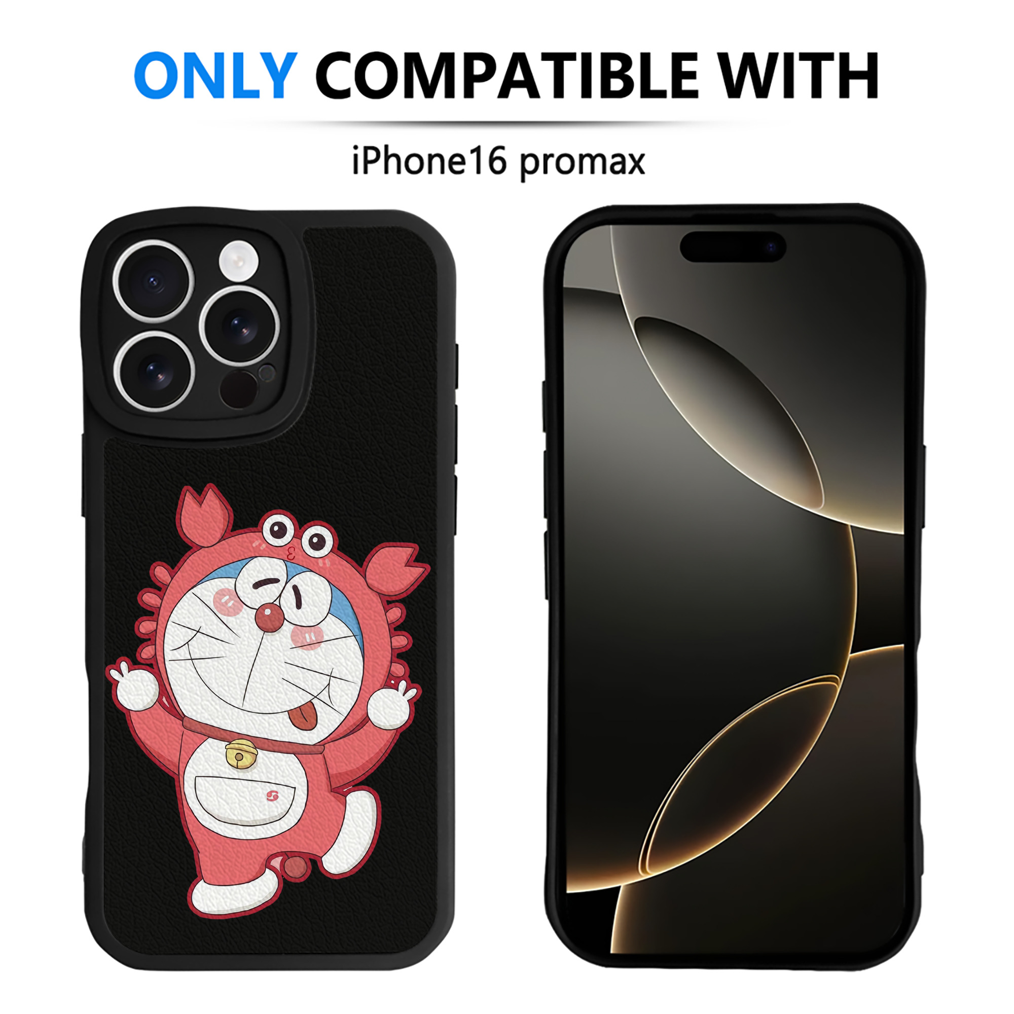 （画像用） ドラえもん Doraemon 【iPhone 16シリーズ対応】シリコンスマホケース（レザー調） 材質：シリコン